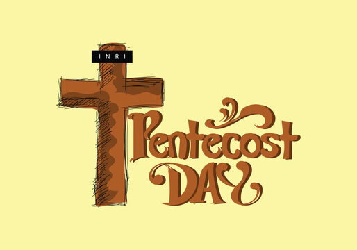 PENTECOST DAY hand drawing template design