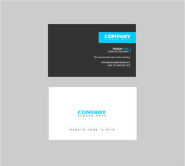 Professional visiting card template design. Modern minimal corporate business card template. Elegant simple business card layout. Corporate calling card or name card design. 