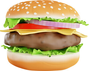 3D Render Burger