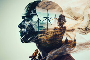 Renewable Energy Concept Background Generative AI