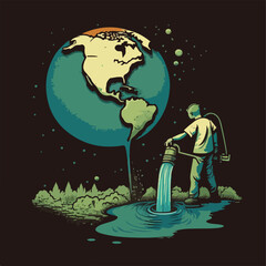 Naklejka premium Amazing and attractive image for earth day 