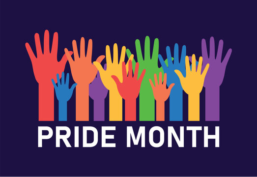 LGBT Pride Month banner. Trendy backdrop for banner, poster, flyer, website