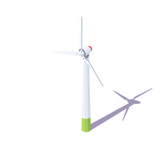 windmill in isometry on a white background