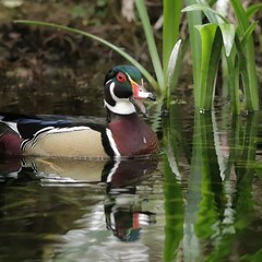 Male Wood Duck Paddle Trail Silver Springs State Park Ocala Florida