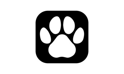 dog paw vector footprint icon french bulldog cartoon character symbol illustration doodle design