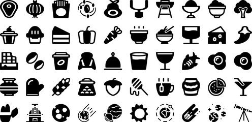 Astronomy Icon Set Isolated Silhouette Solid Icons With Illustration, Vector, Symbol, Astronomy, Icon, Set, Space Infographic Simple Vector Illustration