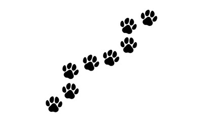 dog paw vector footprint icon french bulldog cartoon character symbol illustration doodle design