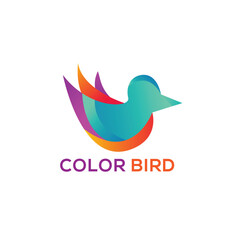 Colorful Bird logo template