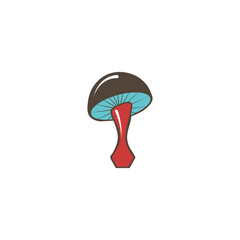 Different types of mushrooms vector symbol stock