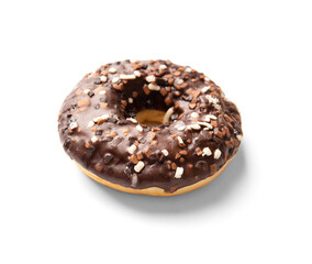 Chocolate donuts isolated on a white background
