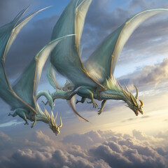 dragons in the sky