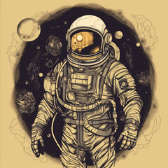 illustration of spaceman