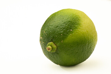Thai green lime on white background