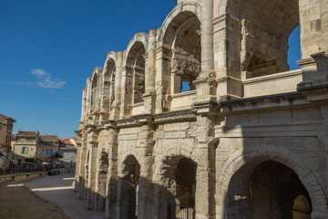amphithéâtre romain de la ville d'Arles en Camargue