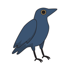 Obraz premium set of black raven bird cartoon