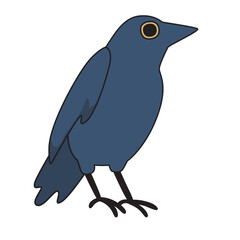 black raven bird cartoon_Pose 