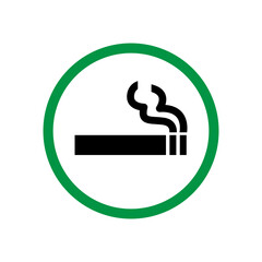 smoking area sign symbol vector