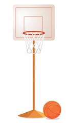 Basketball basket, basketball hoop, basketball and hoop, basketball net. Vector