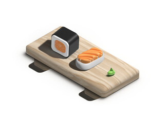 3D sushi that is out of sculpture