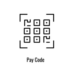 Pay code linear icons.