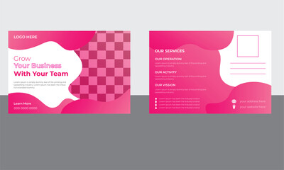 business post card design template