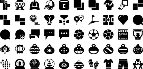 Ball Icon Set Isolated Silhouette Solid Icons With Ball, Design, Illustration, Icon, Isolated, Vector, Symbol Infographic Simple Vector Illustration