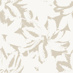 Neutral Colour Abstract Floral Seamless Pattern Design