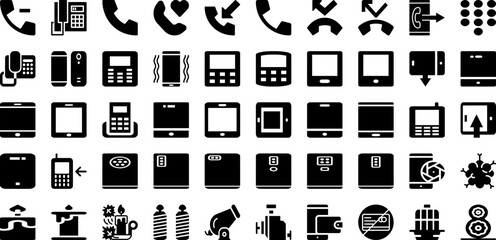 Fototapeta na wymiar Cell Icon Set Isolated Silhouette Solid Icons With Cell, Mobile, Icon, Symbol, Web, Vector, Phone Infographic Simple Vector Illustration