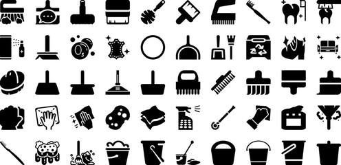 Clean Icon Set Isolated Silhouette Solid Icons With Sign, Icon, Line, Outline, Symbol, Vector, Clean Infographic Simple Vector Illustration