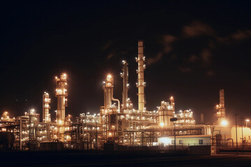 Obraz na płótnie Canvas Energy industry. Energy production plants. AI Generated