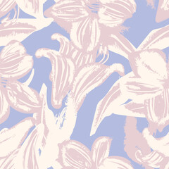 Pastel Abstract Floral Seamless Pattern Design