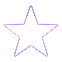 Purple Gradient Star Outline