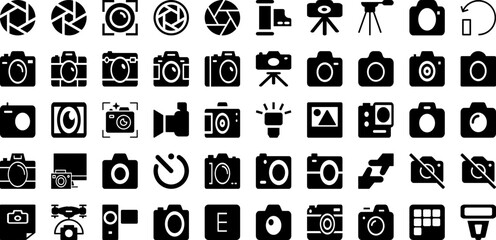 Graph Icon Set Isolated Silhouette Solid Icons With Icon, Vector, Diagram, Graph, Data, Chart, Business Infographic Simple Vector Illustration