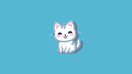 illustration kawaii cute cat