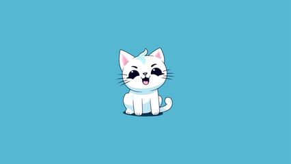 Fototapeta na wymiar illustration kawaii cute cat