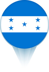 Map pointer with flag of Honduras.