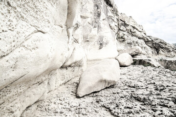 White rocks near Blue Grotto, Malta, stock photo