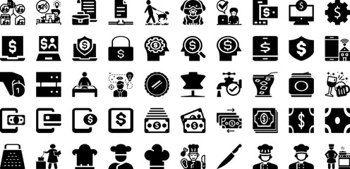 King Icon Set Isolated Silhouette Solid Icons With Illustration, Vector, Crown, Sign, Icon, Symbol, King Infographic Simple Vector Illustration