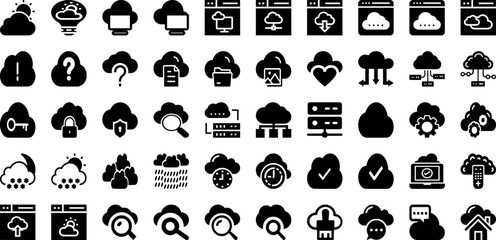 Loud Icon Set Isolated Silhouette Solid Icons With Megaphone, Icon, Vector, Sound, Speaker, Loud, Loudspeaker Infographic Simple Vector Illustration