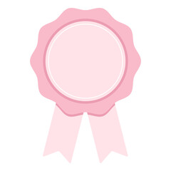 Badge vector icon. Emblem premium logo,template stamp, medal ribbon collection. Vintage emblem and icon, decoration logo parts illustration.