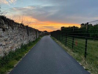 Fototapeta premium sunset over the road