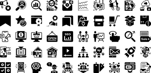 Mark Icon Set Isolated Silhouette Solid Icons With Illustration, Vector, Mark, Icon, Symbol, Isolated, Sign Infographic Simple Vector Illustration