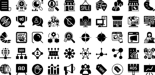 Mark Icon Set Isolated Silhouette Solid Icons With Mark, Icon, Isolated, Sign, Illustration, Vector, Symbol Infographic Simple Vector Illustration