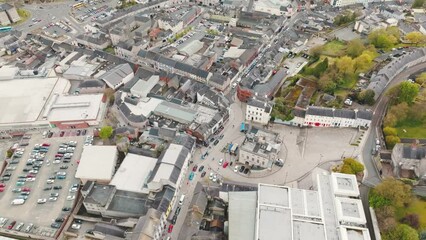 drone aerial view of armagh city