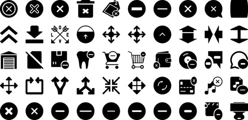 Move Icon Set Isolated Silhouette Solid Icons With Icon, Service, Line, Business, Sign, Delivery, Vector Infographic Simple Vector Illustration