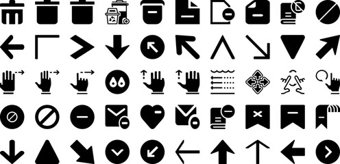 Move Icon Set Isolated Silhouette Solid Icons With Line, Business, Icon, Service, Delivery, Vector, Sign Infographic Simple Vector Illustration