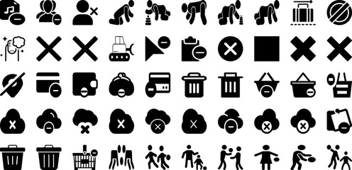 Move Icon Set Isolated Silhouette Solid Icons With Business, Vector, Line, Delivery, Icon, Sign, Service Infographic Simple Vector Illustration