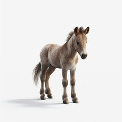 Obraz na płótnie Canvas horse, animal, farm, pony, donkey, brown, nature, foal, mammal, field, grass, wild, horses, head, portrait, equine, white, animals, wildlife, baby, pasture, mare, white background, isolated, meadow