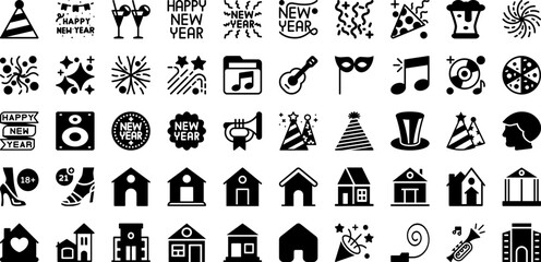 Part Icon Set Isolated Silhouette Solid Icons With Line, Thin, Symbol, Set, Vector, Outline, Icon Infographic Simple Vector Illustration