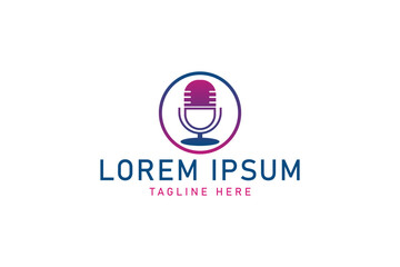 Obraz premium Podcast. Vector illustration, icon, logo design. simple design editable